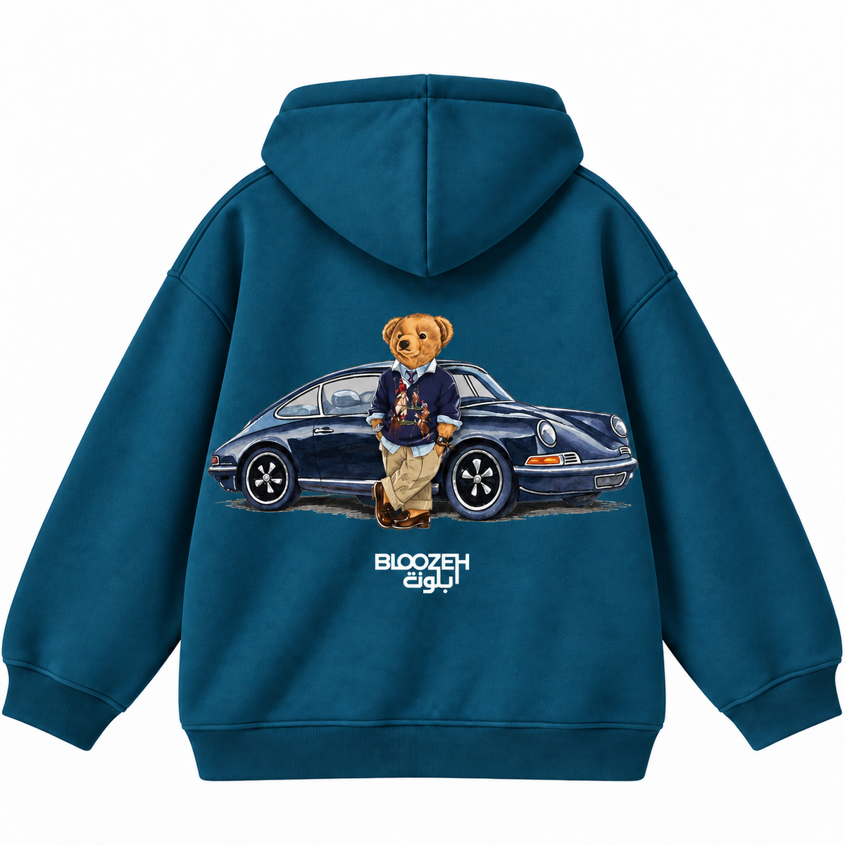 Polo bear with classic car