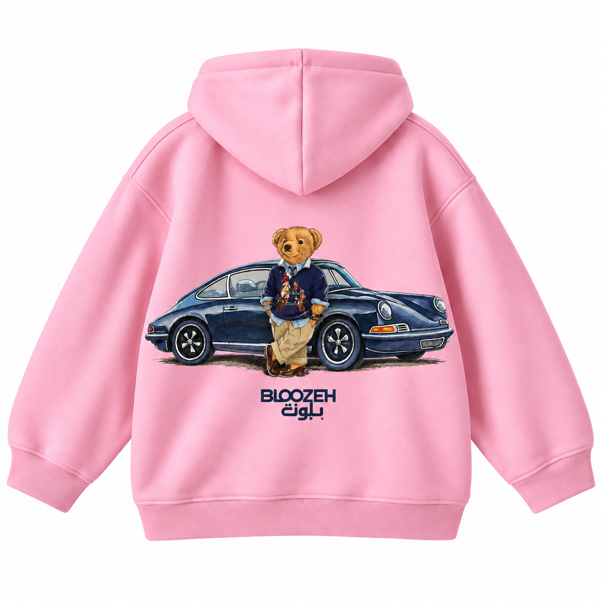 Polo bear with classic car
