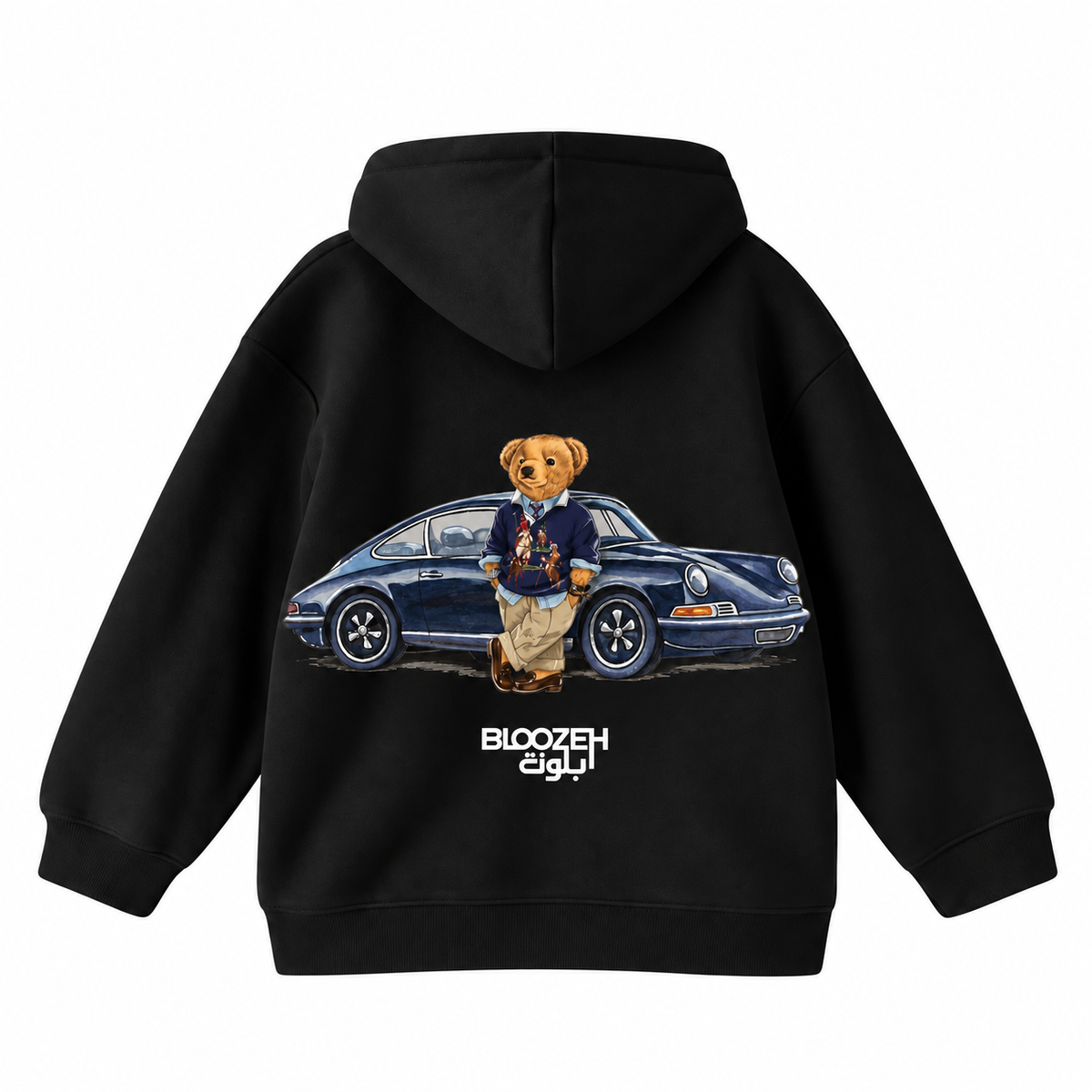 Polo bear with classic car