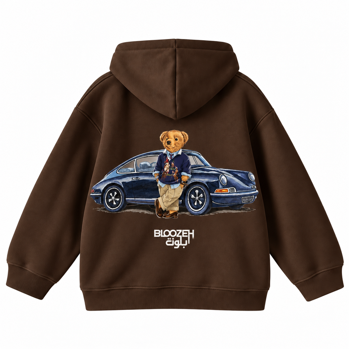 Polo bear with classic car
