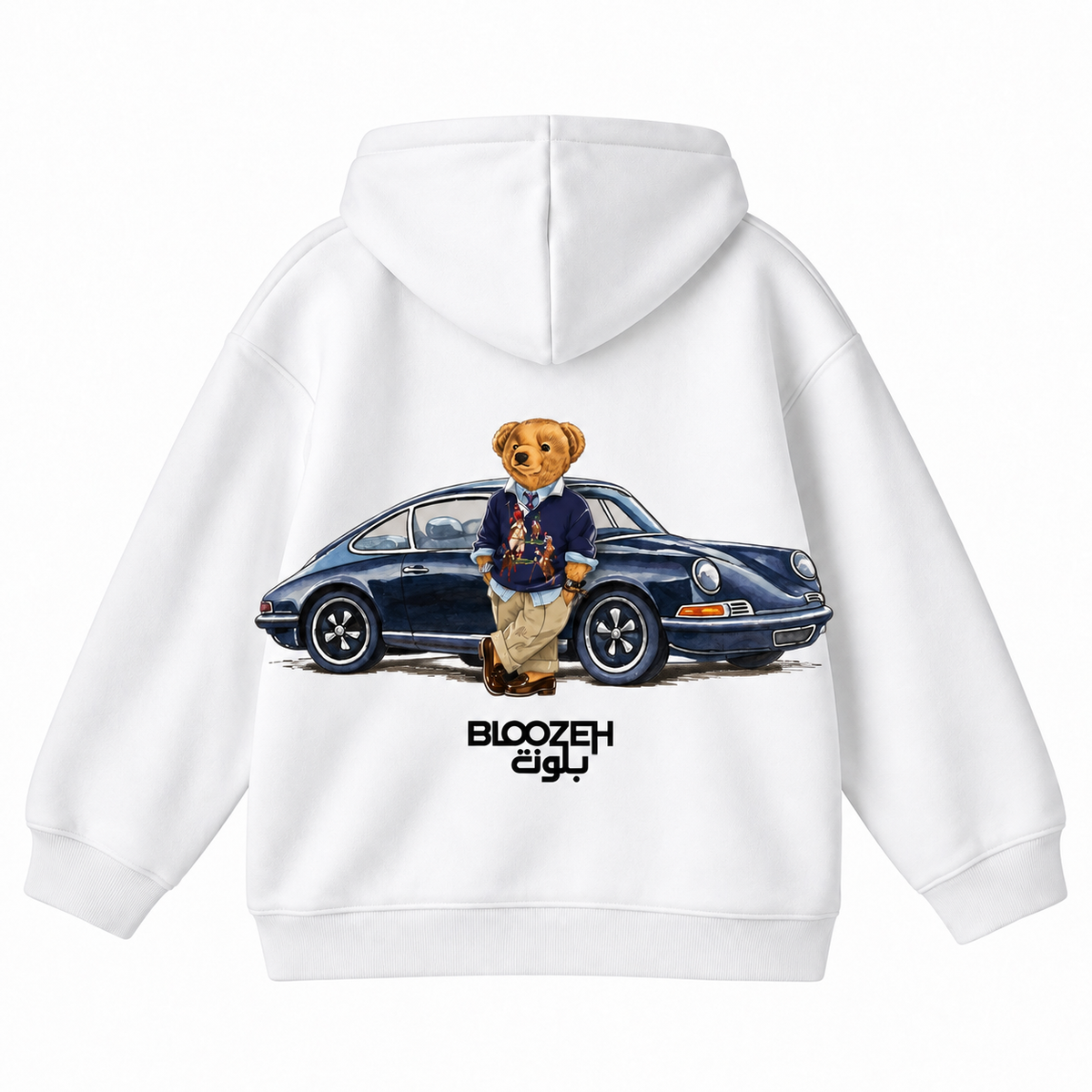 Polo bear with classic car