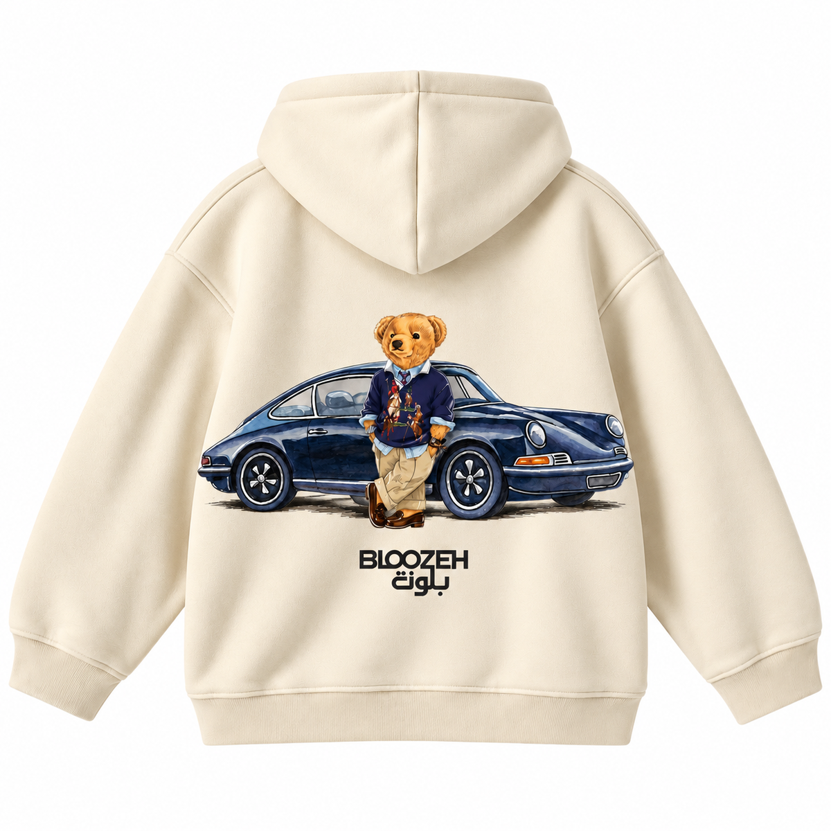 Polo bear with classic car