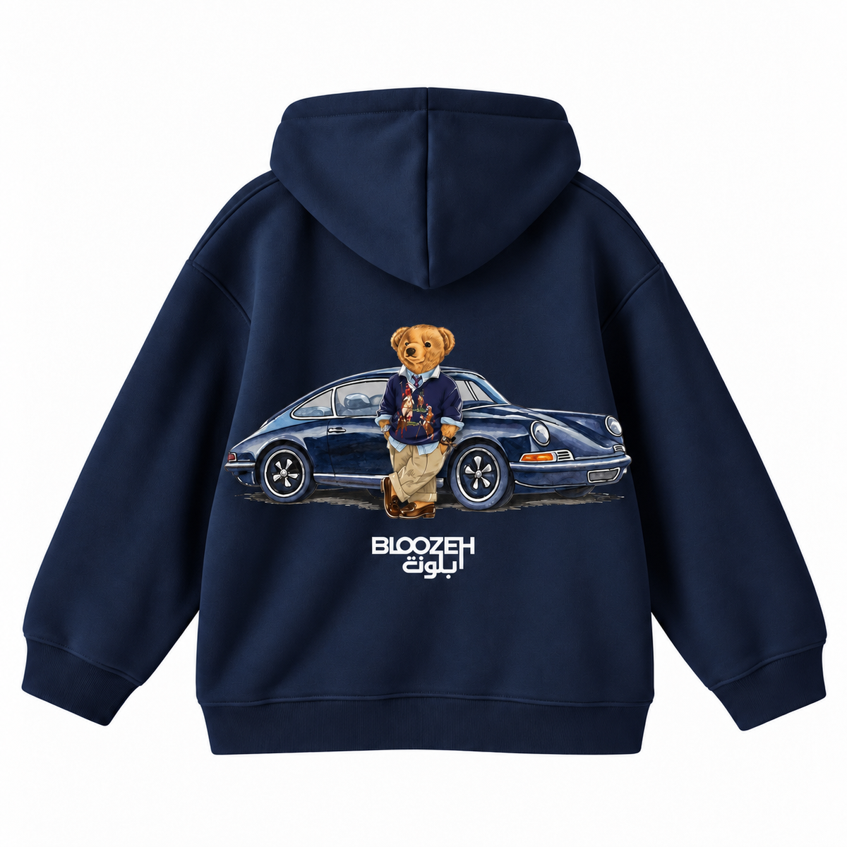 Polo bear with classic car