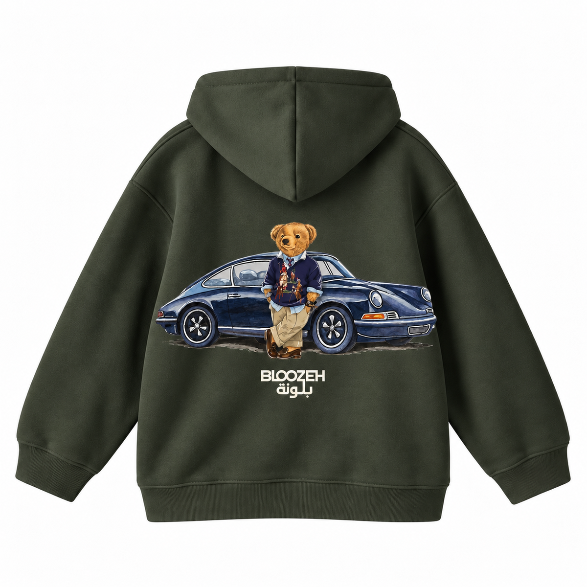 Polo bear with classic car